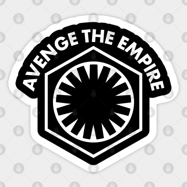 Avenge the Empire Sticker by PopCultureShirts